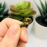 Bronze Dachshund Wiener Dog Charms, 13x12.8mm