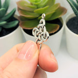 Silver Celtic Knot Cross Charms, 33x22mm