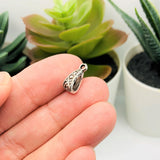 Antique Silver X Design Bails, 13x5mm