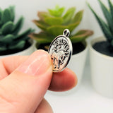 Silver Taurus Zodiac/Astrology Coin Charms, 17x20mm