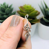 Silver Skeleton Key Charms, 27x12mm