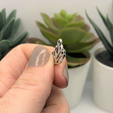 Antique Silver Lotus Flower Charms, 14x16mm