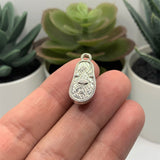 Blue Enamel Flip Flop Sandal 3D Charms with Rhinestone, 23x10mm