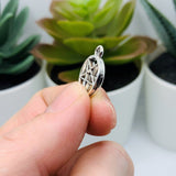 Small Silver Pentagram Charms, 17x14mm