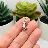 Silver Mermaid Charms, 20x8mm