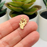 Purple and Gold Grape Bunch Wine Charms, 17x10mm