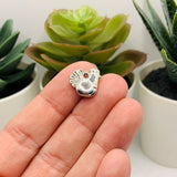 Silver Hen Chicken Charms, 13x12mm