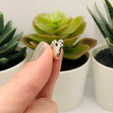 Silver Hen Chicken Charms, 13x12mm