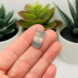 Silver Dollar Bill Money Charm, 21x13mm