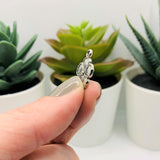 Small Silver Flower Charms, 28x20mm