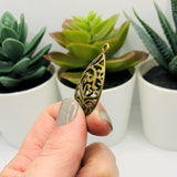 Bronze Filigree Teardrop Charms, 34x22mm