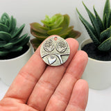 Silver Love Bird Owl Charms, 25x25mm