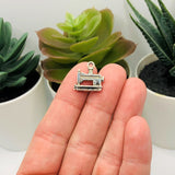 Silver Sewing Machine Charms, 15x15mm