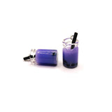 Purple Taro Boba Milk Tea 3D Charms, 27x12mm