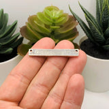 Silver Witch Wiccan Bar Connector Charms, 6x40mm