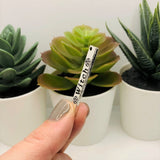 Silver Witch Wiccan Bar Connector Charms, 6x40mm