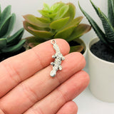 Silver Duck-Billed Platypus Charms, 10x25mm