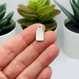 Silver RIP Tombstone Halloween Charms, 16x8mm