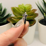 Silver Crayon Box 3D Charms, 17x9mm