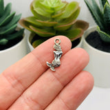 Silver Mermaid Charms, 20x8mm