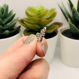 Silver Cat Person Pet Charms, 13x18mm