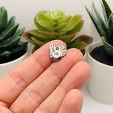 Silver Hen Chicken Charms, 13x12mm