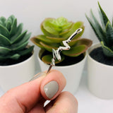 Silver EKG Heartbeat Connector Charms, 44x20mm