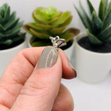 Small Silver Hummingbird Charms, 12x17mm