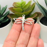 Silver Dragonfly Charms, 27x32mm