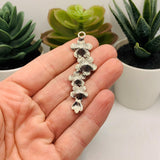 Silver Plumeria Plum Blossom Charms, 57x18mm