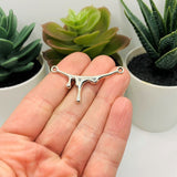Silver Blood Drip Connector Charms, 41x22mm