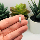 Magnetic Silver Bullet Jewelry Clasps, 17x5mm