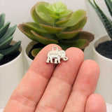 Silver Plated Tibetan Elephant Charms, 12x14mm