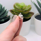 Silver Plated Tibetan Elephant Charms, 12x14mm