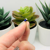 Small Bright Blue September Birthstone Rhinestone Charms, 9x6mm
