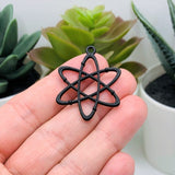 Black Atom Science Charms, 33x26mm