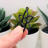 Black Atom Science Charms, 33x26mm