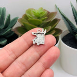 Silver Anubis Egyptian Jackal Charms, 20x15mm