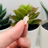 White Enamel and Gold Zodiac/Astrology Charms, 15x12mm