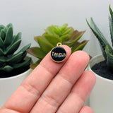 Black Enamel and Gold Zodiac/Astrology Charms, 15x12mm