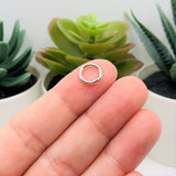 9mm, 17g, Silver Plated Open Jump Rings