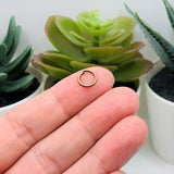 8mm, 18g, Red Copper Open Jump Rings
