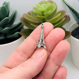 Silver Eiffel Tower 3D Charms, 27x10mm