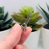 Silver Eiffel Tower 3D Charms, 27x10mm
