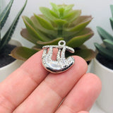 Silver Sloth on Branch Charms, 21x19mm