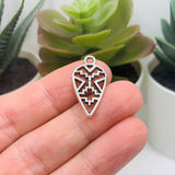 Silver Southwestern Aztec Arrow Charms, 24x13mm