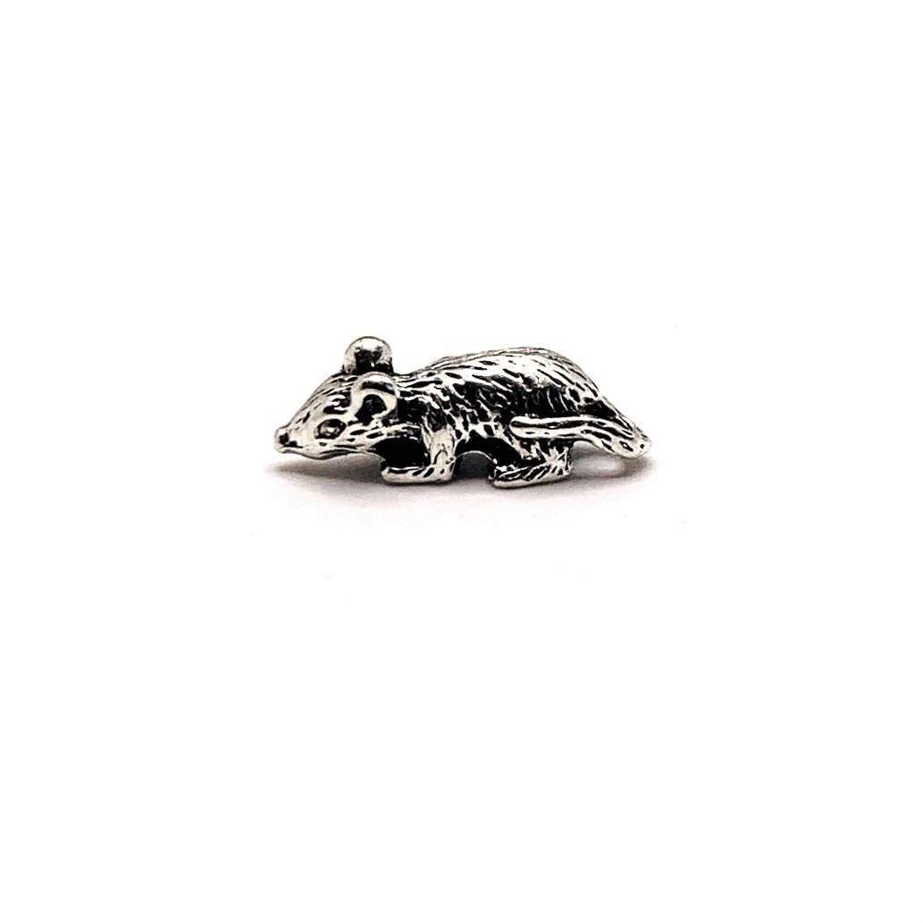 Silver Mouse Rat 3D Charms, 19x7mm – Guerrilla Charm