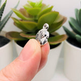 Silver Sand Dollar Charms, 16x11mm