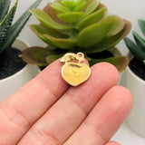 Enamel Georgia Peach Charms, 17x16.5mm