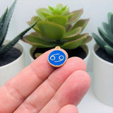 Blue Enamel and Gold Zodiac/Astrology Charms, 15x12mm